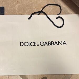 Dolce & Gabbana White Bag with Black Logo